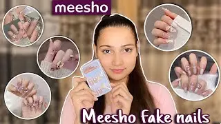 meesho fake nails review under Rs.150 only ||  #anmolkaur #meesho #haul #review #nails #extension