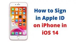 How to sign in apple id on iPhone iOS 14.