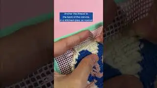 Needlepoint Binding Stitch Tutorial - How to Restart when the Thread Ends🪡