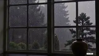 Heavy Rain and Thunder on Window ㅣ Relaxing Storm Sounds for Sleep, Study and Stress Relief