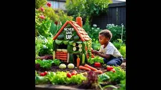 Never Give Up/house madeup with vegetables/#motivation #MotivationMonday #Inspiration #house #shorts