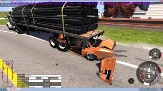 Аварии с тяжеловесами в Beamng Drive