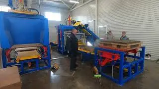 Запуск вибропресса Рифей-Буран-2А с "кольцом" и пакетировщиком в Пскове