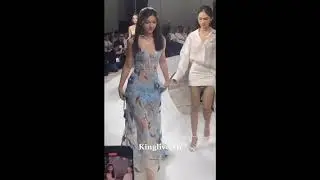 Model FALLS during Lê Thanh Hòa Resort 2023 Fashion Show “Shadow“ (Vietnam Fashion Week)