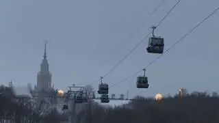 Канатная дорога;  Лужники - Воробьёвы горы