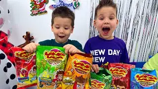 Челлендж ПРОБУЮ ЧИПСЫ А4 и КУКУРУЗНЫЕ ПАЛОЧКИ ! *LAVA LAVA*