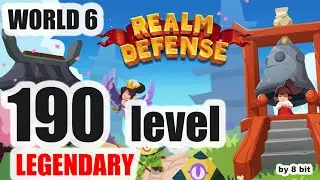Realm Defense - World 6, level 190 Legendary Mode cleared, 3 stars