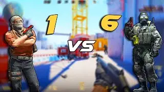 1 VS 6 Clutch in Counter Strike 2