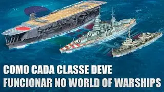 CURSO GRÁTIS, como jogar e se posicionar com cada classe no world of warships !!!
