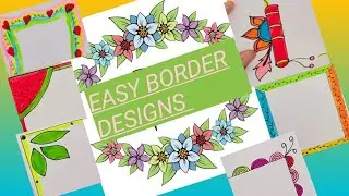 border outline designs/front page design for project, notebook, assignments/motivate to grow