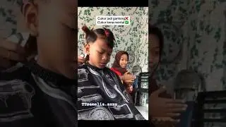amel yang lagi viral, joget di barbershop 