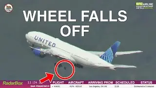 🛞 SFO LIVE | UNITED 35 TO OSAKA PLANE WHEEL FALLS OFF