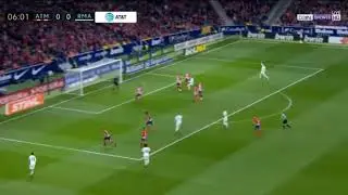 Atletico Madrid Back Four Defending in the penalty area. Clip 4.