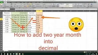 Add two Dates (Year month) to Decimal in Excel