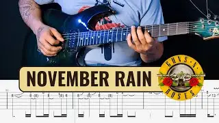 Guns N' Roses - November Rain Guitar Solo Lesson With Guitar Tab