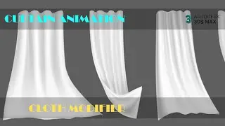 3ds Max Curtain Animation | Cloth Modifier | 3ds Max Wind Forces