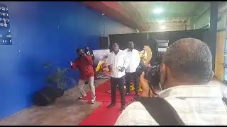 Chaka Demus and Pliers paying tribute to Robbie Shakespeare at the viewing of the body