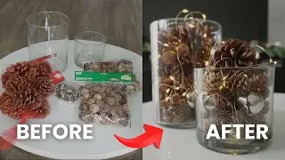 DIY Pine Cone Vases | Easy Holiday Decor on a Budget!