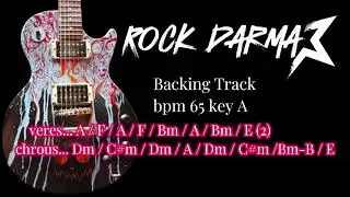 Rock Darma Backing Track bpm 65 key A