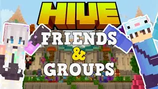 How to play with Friends & Groups on the Minecraft Hive!!!