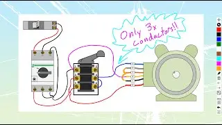 Wiring a Drum Switch with a 240V split-phase motor - 5-wire and 3-wire control with a Schneider AG2.