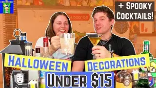 How To Decorate For Halloween Under $15!! | +Make PUMPKIN SPICE MARTINI