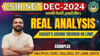 Cuchay's 2nd theorem on limit | CSIR NET | Real analysis | Cuchay's 2nd theorem on limit example