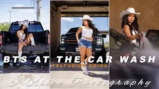 BTS from the Car Wash Photo session w/ Drina!!! Shot on the Canon R5
