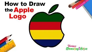 How to Draw Apple Logo Easy  (Step by Step Logo Drawing Tutorial)