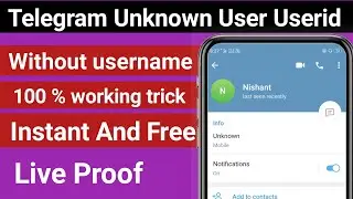 telegram unknown user user id kaise pata kare | telegram unknown user userid find | without username