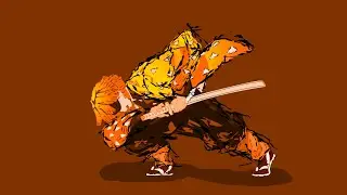 Speed Art Zenitsu Kimetsu no Yaiba (Fans Art) using Inkscape