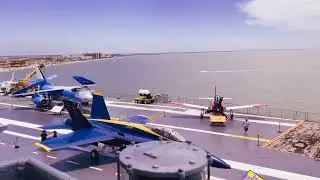🇺🇸 USS Lexington flight deck. The blue Ghost Corpus Christi Texas