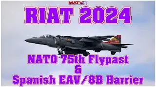 RIAT 24 Spanish Harrier & NATO 75th Anniversary Massed Flypast #riat #harrier #nato #f16 #airshow