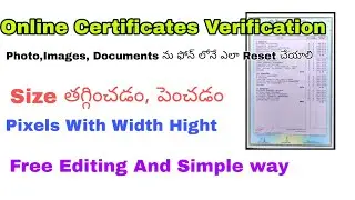 CPGET|EdCET Documents Resize for Online Certificate Verification | Edit Images Documents in Phone