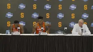 SU COACH BOEHEIM, FRANK HOWARD AND TYUS BATTLE NCAA PRESS CONFERENCE AFTER FACING DUKE 03-24-18