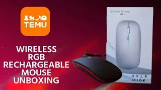 Wireless RGB Rechargeable Mouse From Temu Unboxing