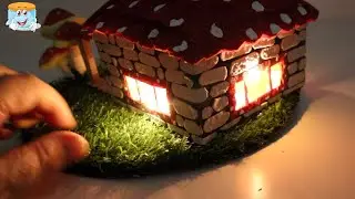 🍁Осенние поделки 🏠Изумительный домик Сделайте свой 🍄Мухоморик из бумаги
