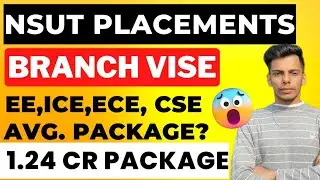 NSUT Placements Branch Vise🤩 Detailed Placements🤫 Every Branch 🤫 Highest Package?Avg. PACKAGE?