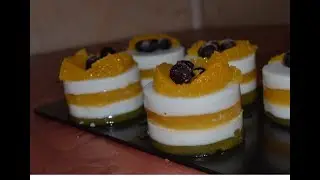 Мандариновое желе с кокосом\Tangerine jelly with coconut