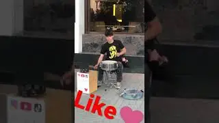 Funny drummer