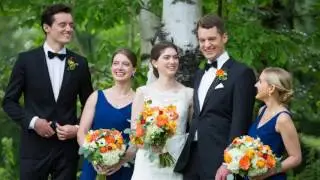 Berkshires Destination Wedding :: Tent Reception at Home in