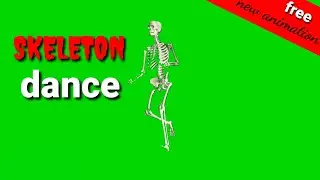 SKELETON dance greenscreen animation