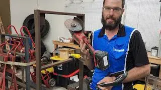 Angle grinder can't cut LiteLok X bike lock U Light Lock without needing extra disk's or batteries