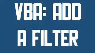 VBA Add a filter