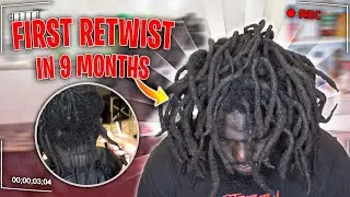 CRAZY Dreadlock Transformation - First Retwist in 9 MONTHS | We Cut His Dreads Off ?!?