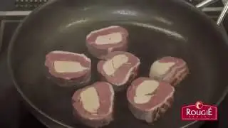 Magret de canard et foie gras en médaillon