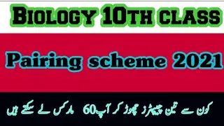 Biology 10th class pairing scheme 2021 For All Punjab Boards | Paper tips