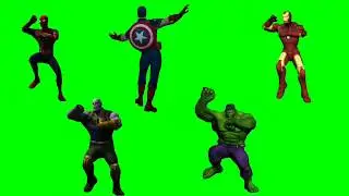 Avengers And Thanos Dance Green Screen