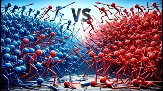 Stickman Fight Marble Ragdoll Battle in Unity