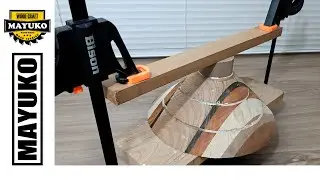 ECONOMY BOWL - Wood board becomes a bowl with stripe